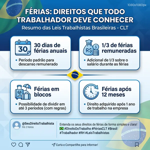 Férias: direitos que todo trabalhador deve conhecer