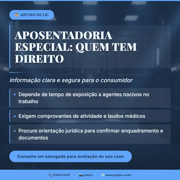 Aposentadoria especial: quem tem direito?